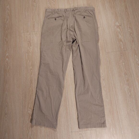 Canali Chino Pants Mens Size 54 (Fit 36x30) Cotton Silk Blend Made in Italy - Picture 8 of 13